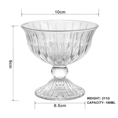 FC crystal flare dessert glass for Corporate special
