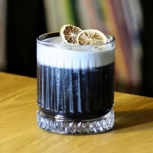 FC flow geo crystal whiskey glass - set of 6