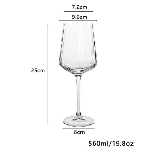 FC verres striped crystal glass - set of 6